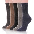 thumbnail image 1 of Calcetines EBMORE de lana merino para mujer, térmicos de invierno, 5 pares, 1 of 7