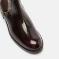 thumbnail image 2 of XYD Women Chelsea Flat Ankle Boots Chunky Low Heel Round Toe Elastic Side Fashion Rivet Studs Office Casual Shoes Size 12.5 Burgundy, 2 of 4