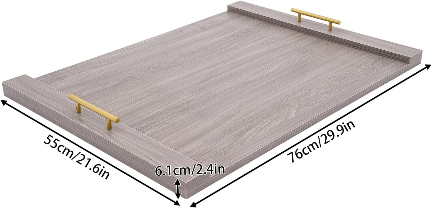 Rectangular Stove Top Cover, Oak White Noodle Board Stove Cover for Electric Stove and Gas Stove, Removable Built-in Handles, Suitable for Kitchen, RV, Restaurant
