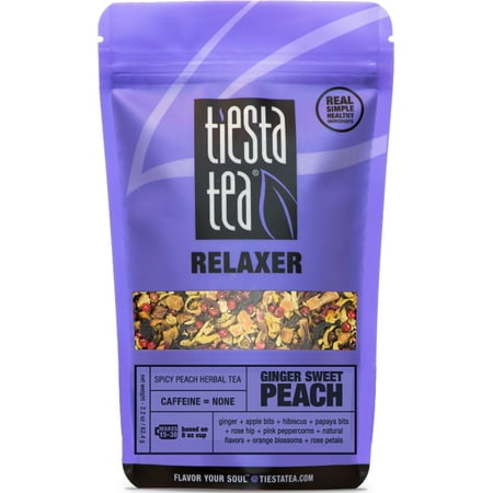 Tiesta Tea Relaxer, Ginger Sweet Peach, Loose Leaf Herbal Tea Blend, Caffeine Free, 2.2 Ounce (Best Loose Herbal Tea)