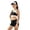 Black Swimwear, variant on CAIVO Girls 3 Piece Bikini Young Kids Patchwork Color Swimming With Shorts Bathing Suit Tween Summer Swimwear Birthday Swimsuit Sets