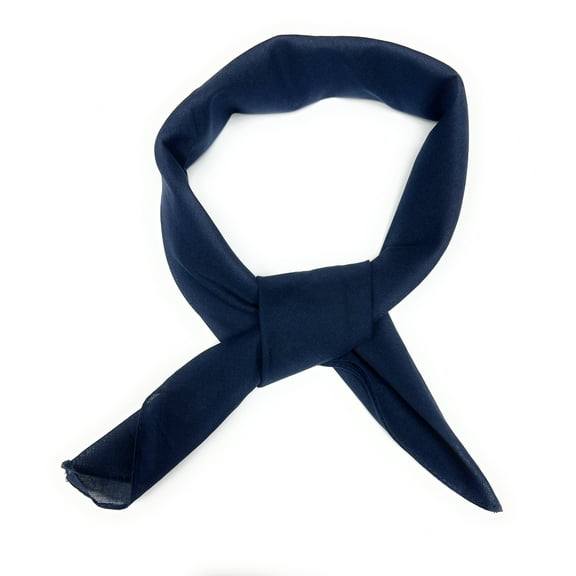 Pack of 9 Plain Cotton Scarves 27 in by 27 in Head Scarf (Navy Blue)