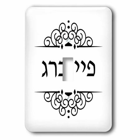 3dRose Feinberg or Feinburg Jewish Surname family last name in Hebrew Black, Single Toggle