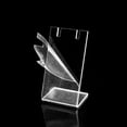 thumbnail image 3 of LJJCSFF 2pcs L Shape Jewelry Display Clear Acrylic Earring Holder Display Stands Single Pair Earring Holders Necklace Display Racks Earring Stud Organizer Holder Hanging, 3 of 7