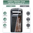 thumbnail image 5 of Commercial Outdoor Trash Can with Stone Panels, Heavy Duty Outside Garbage Can with Top Tray, Removable Metal Inner Bucket, for Parks, Public Spaces., 5 of 6