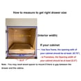 thumbnail image 4 of Pull Out Soft Close Cabinet Organizer, Wood Drawer Slide Out Shelves for Kitchen, 22.5"(W) x 21.25"(D) X 4"(H), Soft-Close Rail with Spacer, Side Mount, Bottom Mount, 4 of 9