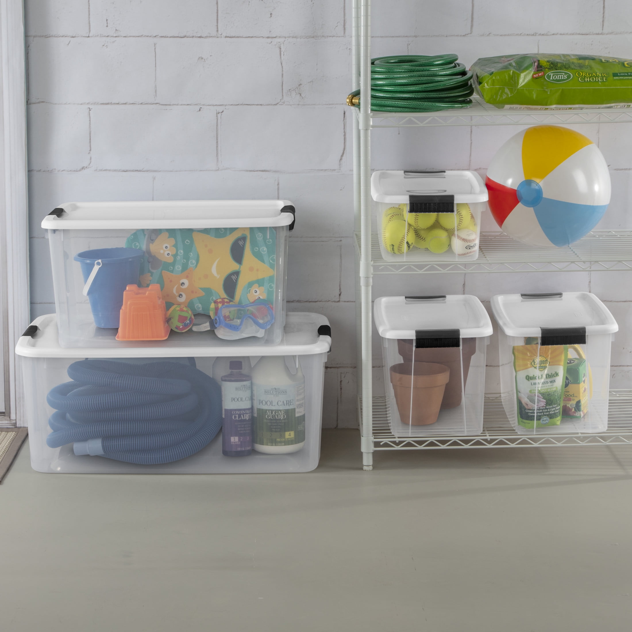 Sterilite 17 Liter Ultra™ Latch Box, Small Clear Plastic Storage