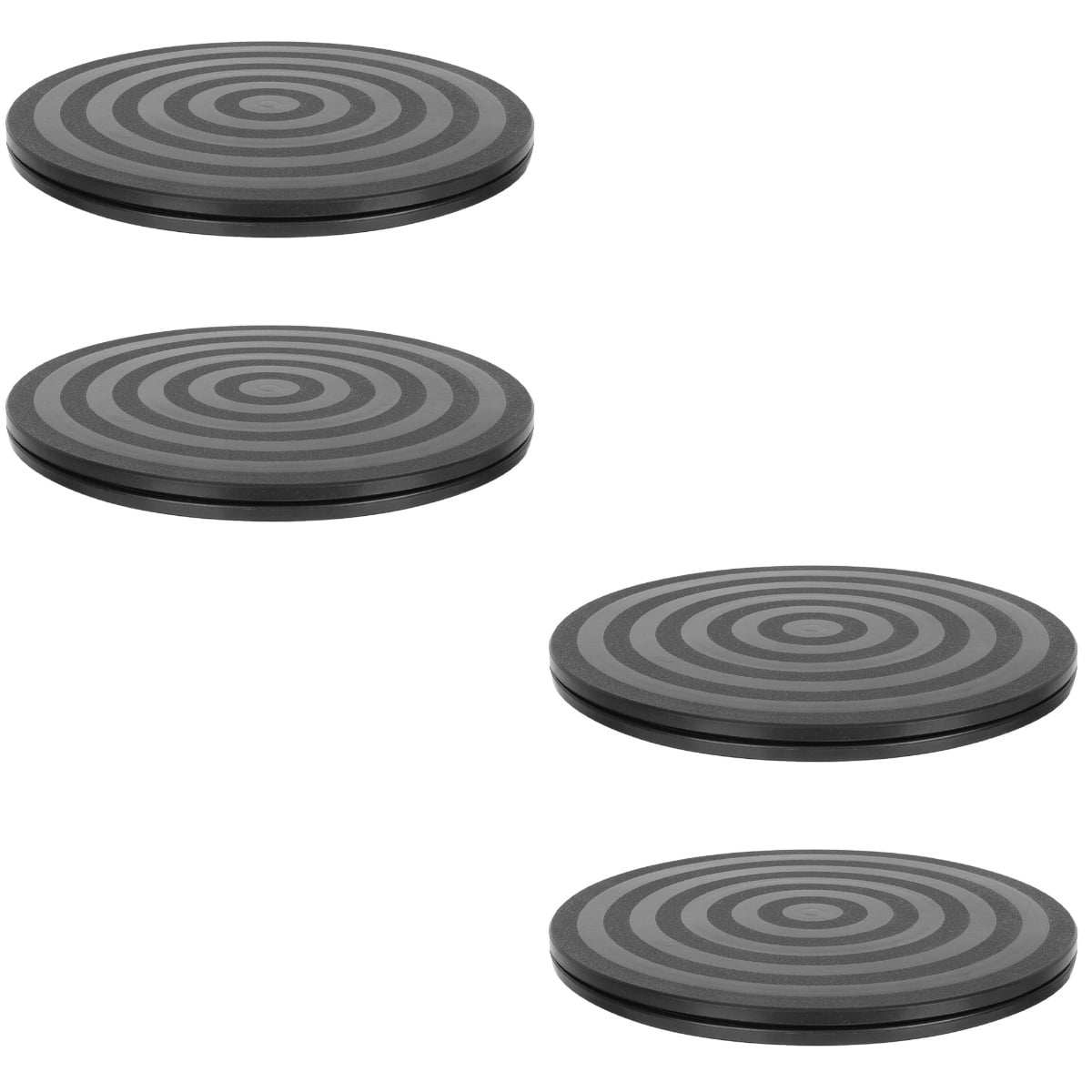 Hemoton 4-Pack Pottery Wheel Turntable Set, Rotating Plastic Clay Turntable for Sculpture, Carving, and Pottery Craft Tools