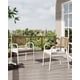 thumbnail image 1 of Set of 2 blanca patio rattan sillas con all-weather cushions, armrests & metal frame para outdoor dining, 1 of 7