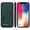 green, variant on Dteck for iPhone 7 / iPhone 8 / SE 2022 & 2020 Hard Shell, Luxury Premium PU Leather Wallet Case with Card Holder, Shockproof Back Flip Hard Slim Rugged Protective Cover, black