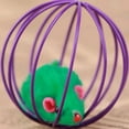 thumbnail image 6 of SPRING PARK Creative Funny Gift Pet Kitten Cat Playing Toys False Mouse in rat cage Ball, 6 of 7