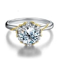 thumbnail image 2 of Moissanite Diamond Rings 1ct D Color VVS1 925 Sterling Silver Rings Anniversary Engagement Wedding Promise Rings for Women with Certificate, 2 of 7