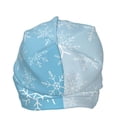 thumbnail image 4 of Gaeub Snowflake Snowing Knit Cuffed Beanie Top Level Beanie Men Women Winter Knit Caps Soft Ski Hat, 4 of 7