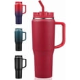 thumbnail image 5 of 40 oz Tumbler with Handle, Insulated Tumblers with Lid and Straw, Large   Water Bottle Jug, Thermal Stainless  Travel Coffee Mug Cup, Classic Red, 5 of 7