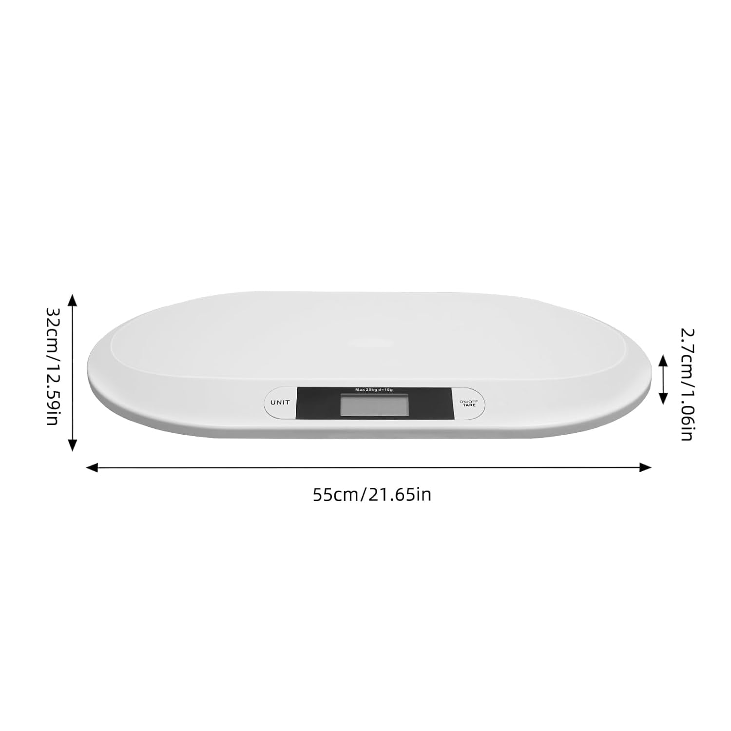 Electronic Digital Baby Infant Scale, Baby Weighing Scale, Pet Scale, Automatic Shut Off,LCD Display,Four Rubber Feet,for Weighing Items Blow 20kg/44pounds