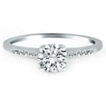 thumbnail image 2 of 14k White Gold Engagement Ring with Diamond Band Design Size 5, 2 of 4