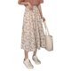 thumbnail image 3 of Falda larga con estampado floral, cintura alta elástica, corte A, suave, transpirable, para mujer, para ir de compras, citas, uso diario, falda XL, 3 of 12
