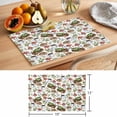 thumbnail image 6 of Red Mushroom Placemats Set of 6 Frog Coffee Bread Sage Green Bread Brown Place Mats Indoor Wipeable Table Mats Washable Cloth Dining Table Placemats for Kitchen Holiday Party Home Decor 13x19 Inch, 6 of 9
