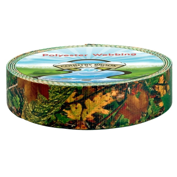 Country Brook Design - Southern Forest Camo Polyester Webbing (1 Inch)