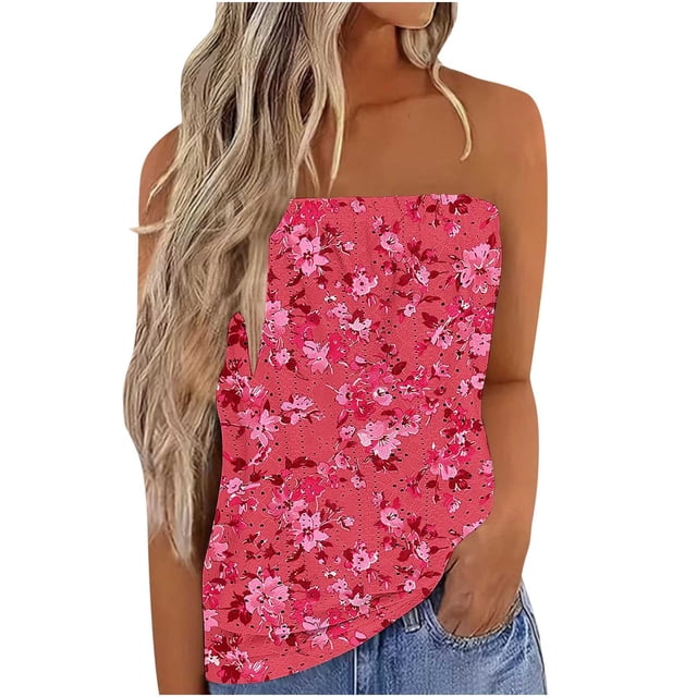 Chandails à Capuchon Oversize pour Femmes Chandail d'Été Décontracté Sans Manches Blouse Imprimée T-Shirt Sans Bretelles pour Femmes Chandail en Molleton Col Rond Grande Taille Hauts Multicolores