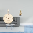 thumbnail image 2 of Wall Clock Decorative Hanging Clock Abstract Art Statue Wooden Design for Modern Home Office Use, 2 of 8