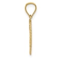 thumbnail image 2 of 14k Yellow Gold Polished and Textured Open Heart Pendant Charm, 2 of 4
