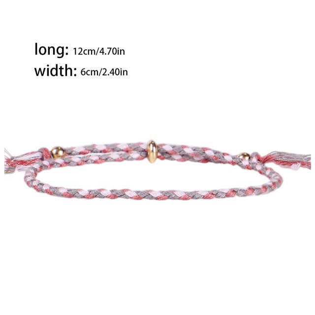 Bracelet Tressé Accessoire de Mode Femmes Hommes Structure à Franges Bracelet Unique Accessoires de Bijoux Bracelets Réglables avec Franges Décors Type 23