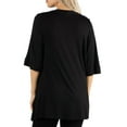 thumbnail image 2 of 24/7 Comfort Apparel Women's Open Front Elbow Length Sleeves Cardigan, 2 of 4