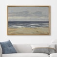 thumbnail image 2 of PixonSign Framed Canvas Print Wall Art Storm Cloud Coastal Ocean Beach Nature Wilderness Illustrations Fine Art Decorative Farmhouse/Country Relax/Calm/Cozy Multicolor Zen - 16"x24" Natural, 2 of 5