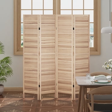 JOSTYLE 4-Panel Divider, Folding Japanese Style Room Screen, 5.9 Ft ...
