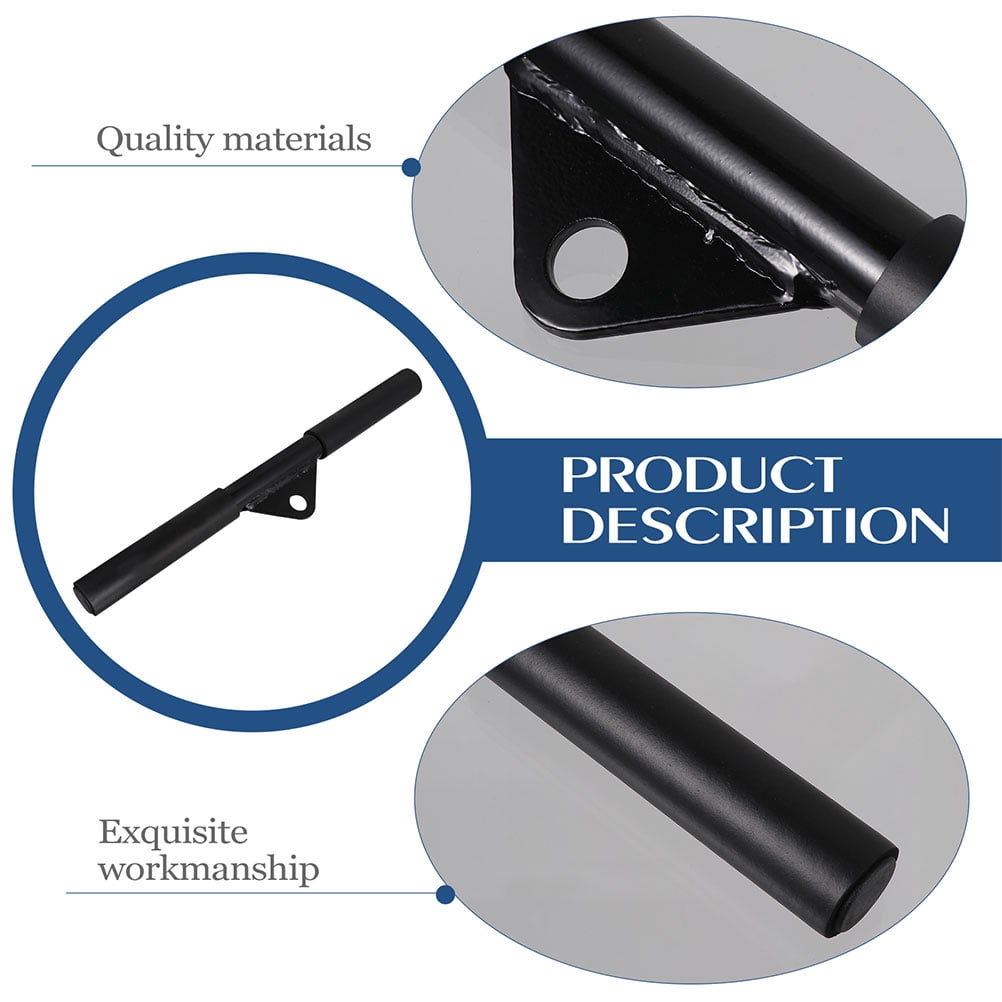 PENIKOKO 2-Pack Black Steel Straight Bar for Cable Machine, Gym Workout, Strength Training, Muscle Building Equipment