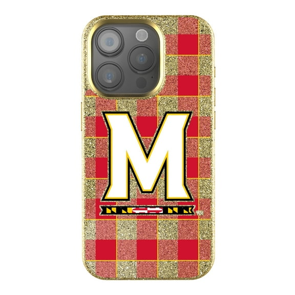 Keyscaper Maryland Terrapins Plaid Bling iPhone Case