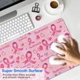 thumbnail image 4 of Long Mouse Pads for Desk,Pink Breast Cancer and Love Desk Mats on Top Of Desks, Desk Mouse Pad Extra Large with 3mm Non-Slip Base and Stitched Edge for Gaming,Office,Work,Home 35.4x15.7in, 4 of 5