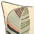 thumbnail image 2 of Jordan Manufacturing 24" x 24" Multicolor Palm Leaves Square Reversible Decorative Throw Pillow with Welt, 2 of 7