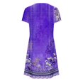 thumbnail image 4 of QIPOPIQ Robes de Vacances pour Femmes Manches Courtes Tendance Col Rond Imprimé Pull Robe d'Été 2023 Offres, 4 of 5