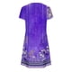 thumbnail image 4 of ICHUANYI Clearance Women's Fashion Round-Neck Short Sleeved Printed Pullover Dress(Blue, XL) ICHUANYI WER2023080816984, 4 of 5