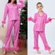 thumbnail image 2 of Conjuntos de pijamas a juego para madre e hija de Navidad 2025, blusa de manga larga con cuello de solapa y pantalones con cintura elástica, ropa de dormir de otoño de 2 piezas, 2 of 5