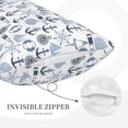 thumbnail image 2 of Plush Throw Pillow Covers, dock rudder Pillow Cases with Invisible Zipper, Breathable Microfiber Pillow Cases Standard Size for Sleeping Bedroom Sofa Living Room, 2 of 5