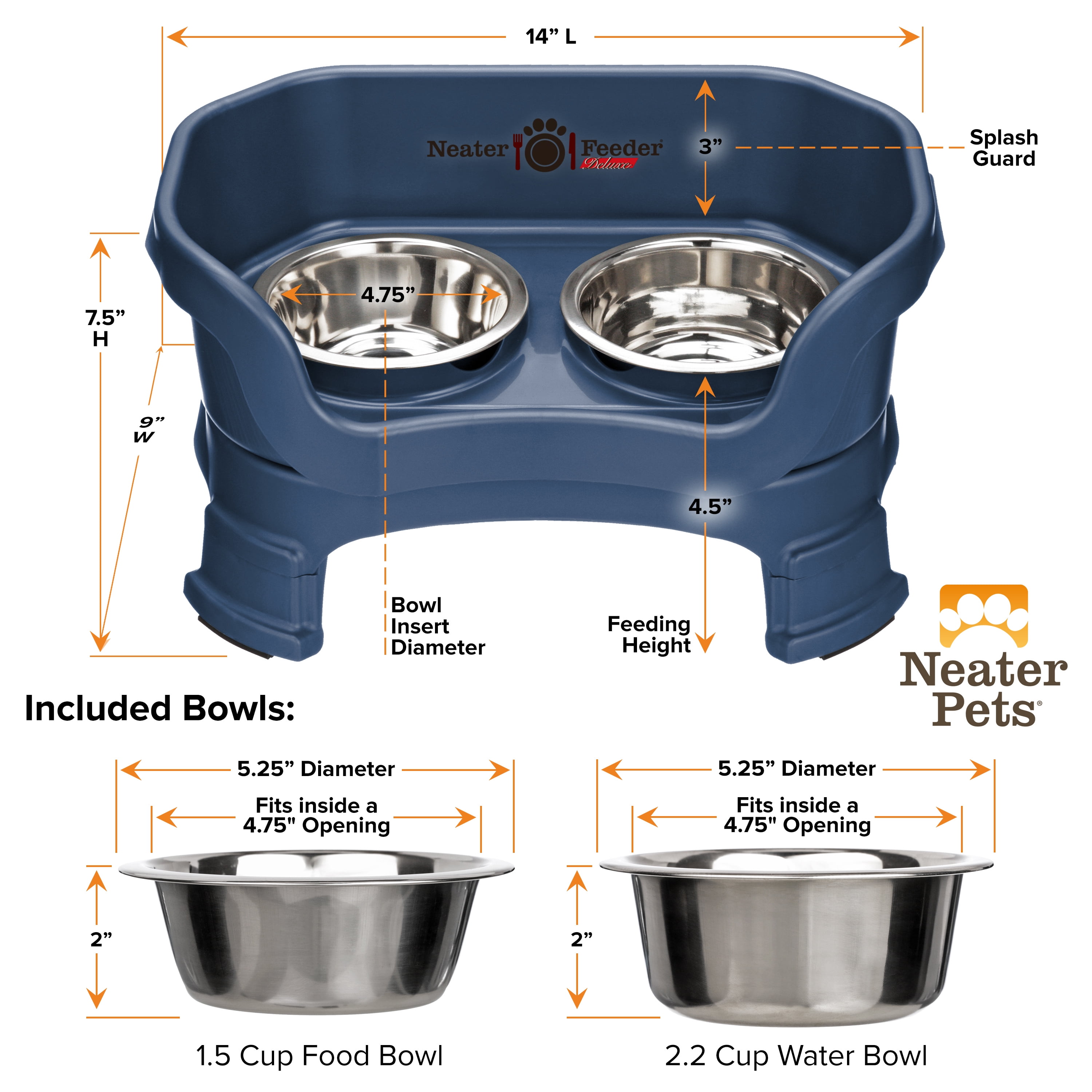 large dog neater feeder deluxe with leg extensions