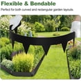 thumbnail image 4 of EAYSG 10-Pack Galvanized Steel Landscape Lawn Edging - 4.5in H Black Powder Coated Bendable Metal Strips - Hammer-in Edging Border w/ 11 Clips - Yard Pathway Divider (33Ft Total), 4 of 7