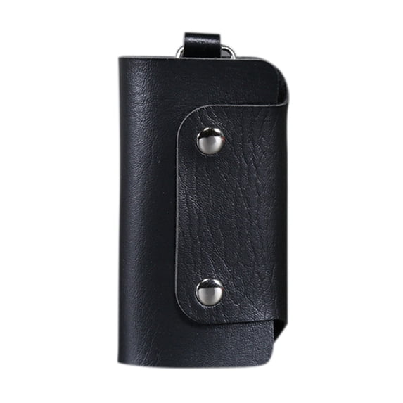 PU Leather Car Key Chain Keys Holder Pouch Case Organizer Bags For Car Accessories Black