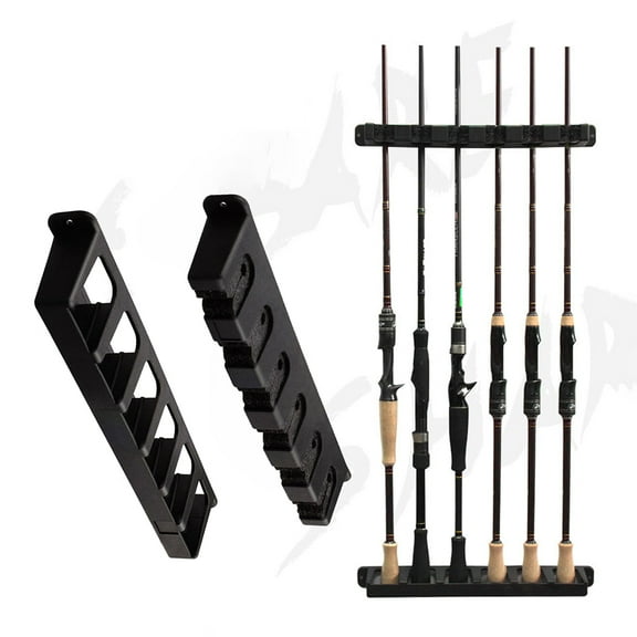 Cheers.US Fishing Rod Rack Fishing Pole Wall or Ceiling Storage Rack Holder Wall Mount for Garage Cabin and Basement Holds