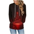 thumbnail image 2 of Hoodies for Women Christmas Pullover Sweatshirts Casual Long Sleeve Drawstring Hooded Tops with Pocket Holiday Cozy Fall Tunic Top, 2 of 6