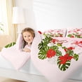 thumbnail image 4 of Homewish Christmas Theme Flamingo Bedding Comforter Set,Tropical Monstera Leaf Twin Comforter Sets,Red Bow Tie Bedding Set For Girls Kids,Breathable Home Decor Reversible,2 Pieces, 4 of 8