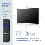 onn 70” Class 4K UHD Roku Smart Television, 100012588