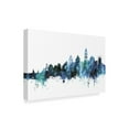 thumbnail image 2 of Trademark Fine Art 'Santorini Blue Teal Skyline' Canvas Art by Michael Tompsett, 2 of 3