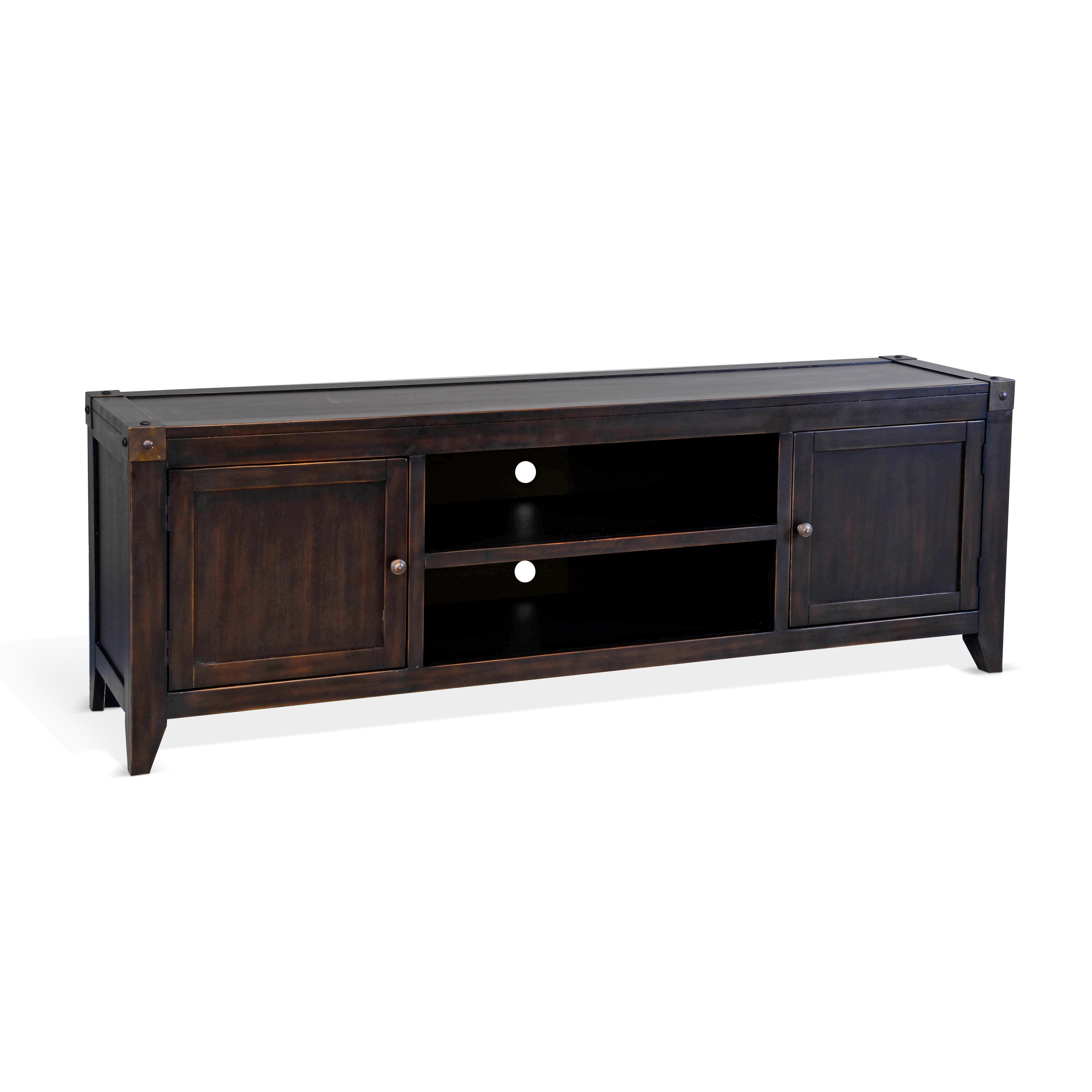 Sunny Designs 74" Media Console With Black Finish 3619BW74 Walmart
