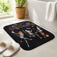 thumbnail image 5 of Halloween Bathroom Decor 4 Piece Set, 71 X 71 Inch Waterproof Shower Curtain, Non Slip Absorbent Bath Mats, Cute Halloween Pumpkin Skeleton Print for Home Halloween Party Decor, 5 of 7