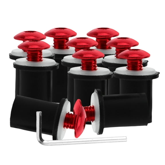 10pcs Universal Windscreen Screws And Bolts For Motorcycle Windscreen Mounting, Windproof Fairing Fasteners, And Decorative Nuts