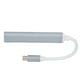 thumbnail image 3 of USB C Hub 4 en 1 Estación de Acoplamiento USB portátil Ligera de Alta Velocidad para Teclado Impresora teléfono móvil Tableta Gris, 3 of 5